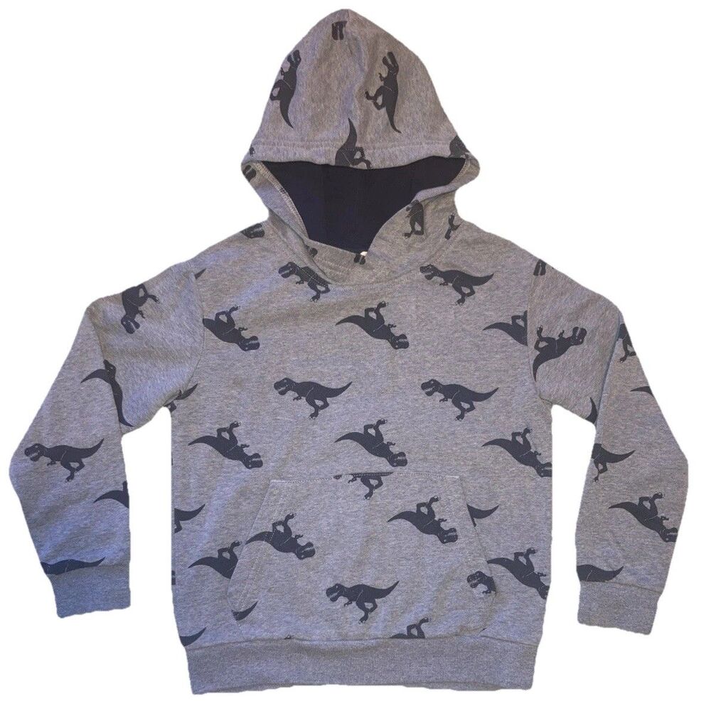 Boys 6/7 Sweatshirts (2 PCs Lot) Hooded Zipper H&M Cat & Jack - Picture 2 of 6
